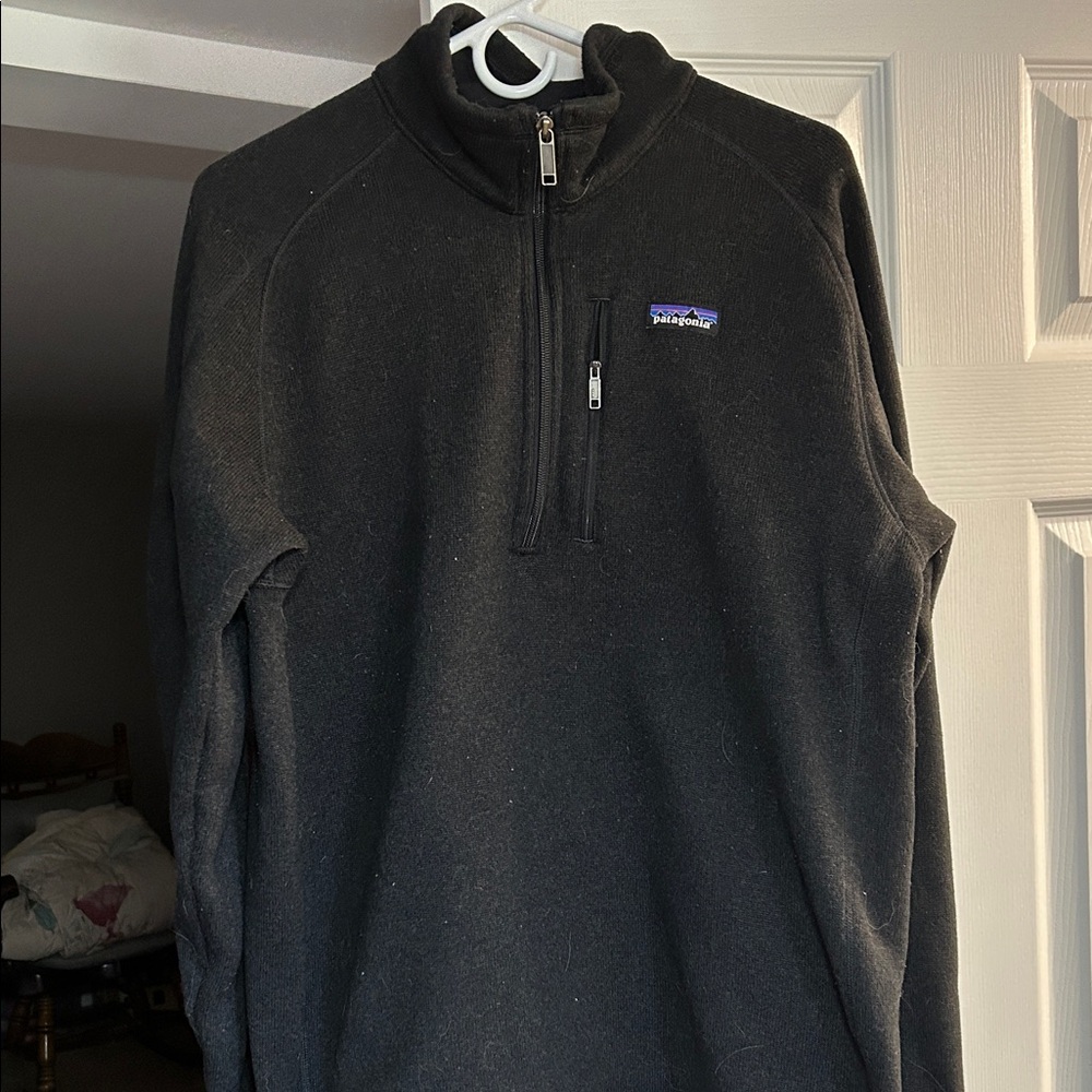 Patagonia Men's Charcoal Zip-Up Sweater